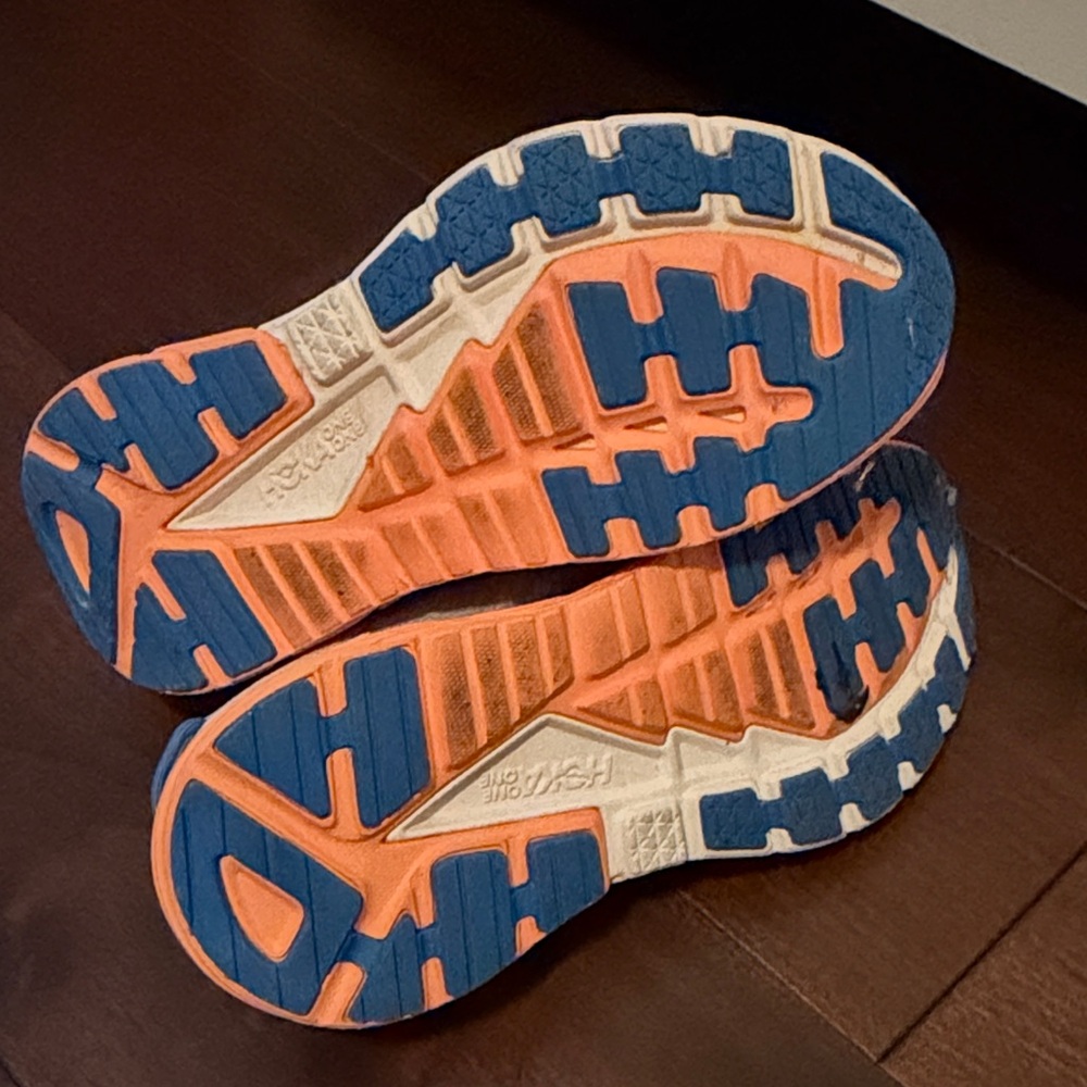 Women’s Hoka Gaviota 4s Gray, Pink, Orange Running Shoes - Picture 4 of 4